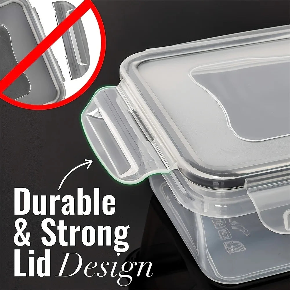 Kit 8 Potes Herméticos para Alimentos – BPA Free, Micro-ondas e Freezer