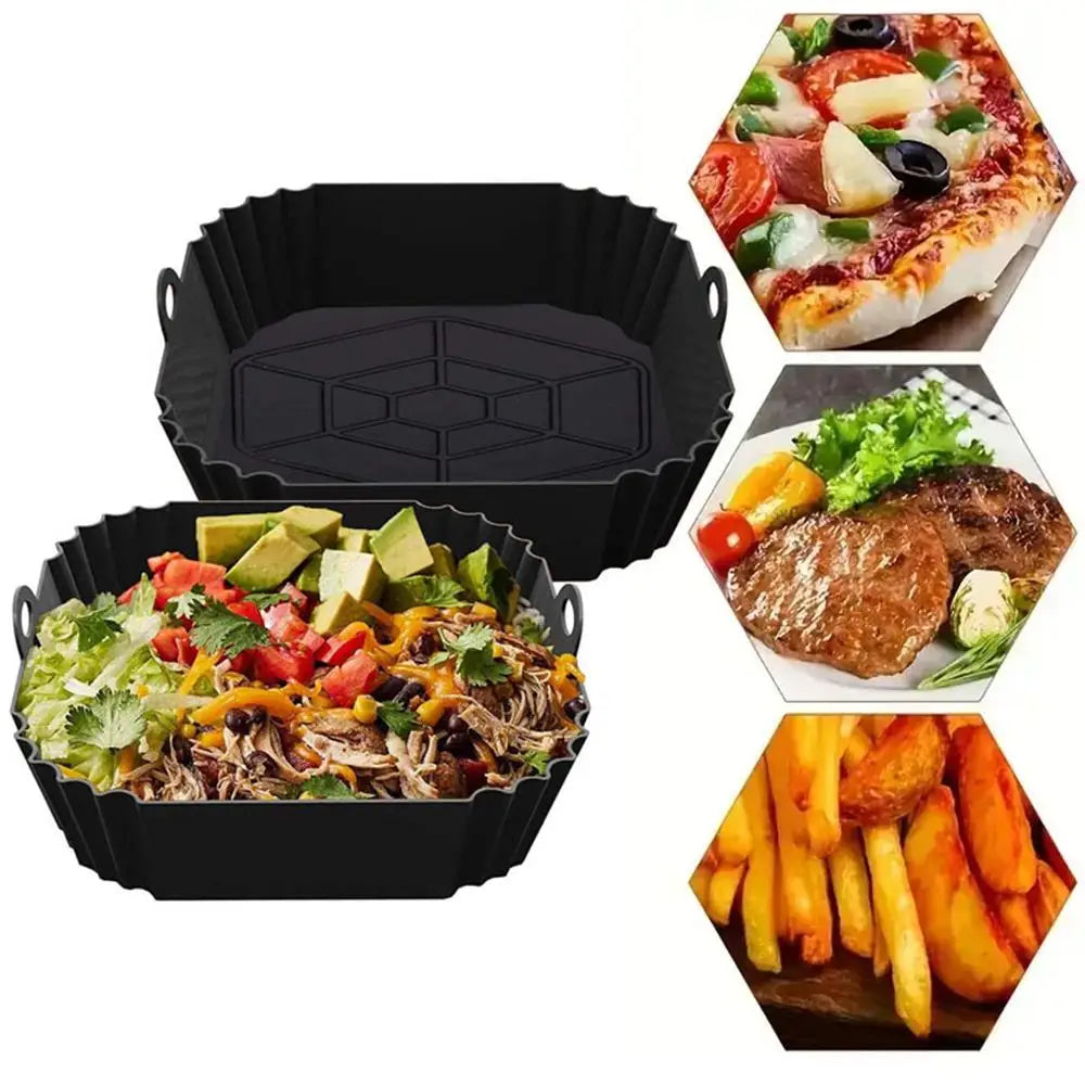 Forma de Silicone Reutilizável para Air Fryer