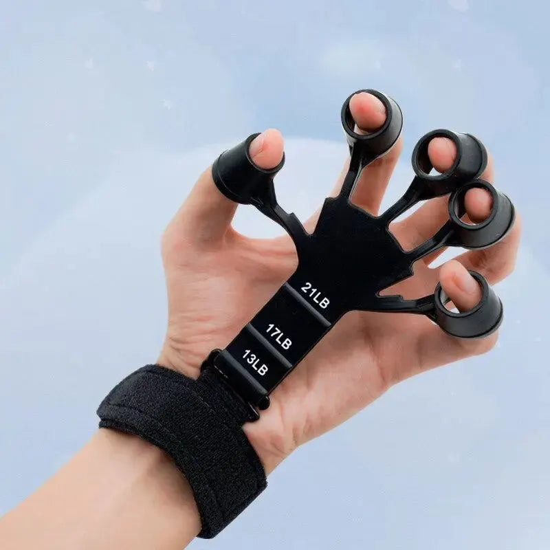 Treinador de dedos de silicone, expansor de 5 dedos e punho, para fortalecimento, recuperação e exercícios de flexão e extensão dos dedos e mãos.