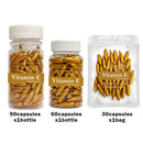 Cápsulas de sérum de Vitamina E de uso único, essência facial hidratante e nutritiva, para hidratação e cuidado da pele (90 cápsulas por frasco – 1 frasco).