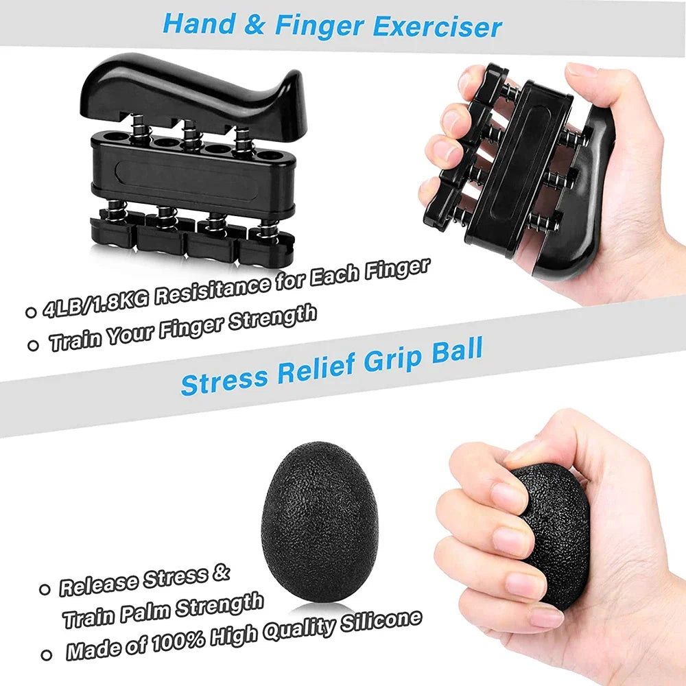 Fortalecedor de pegada ajustável de 5–60 kg, conjunto completo com contador, exercitador de punho, antebraço e mão para fortalecimento muscular.