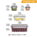 Kit 8 Potes Herméticos para Alimentos – BPA Free, Micro-ondas e Freezer