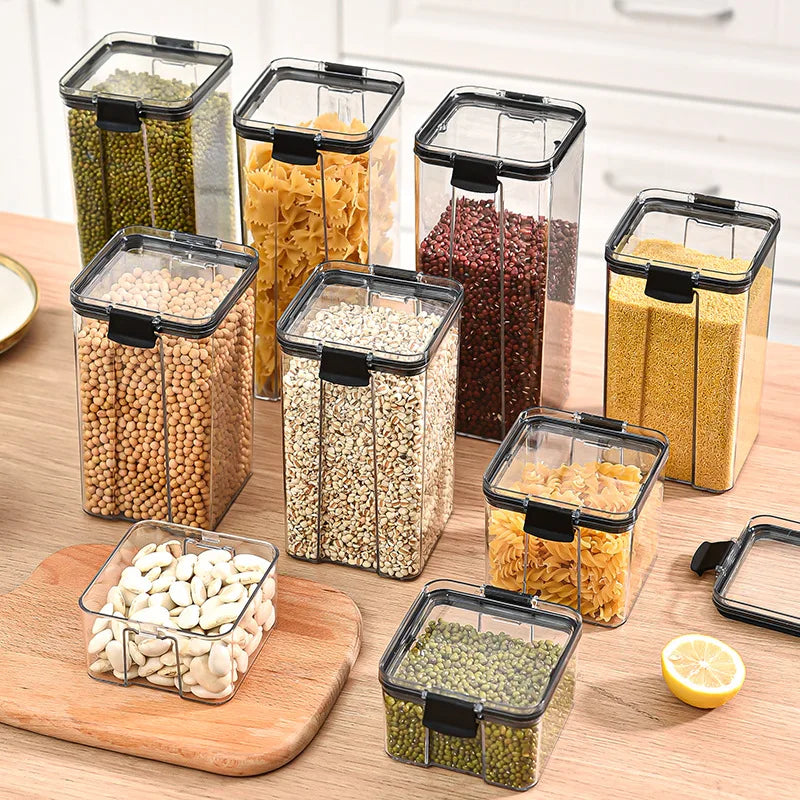 Pote Hermético para Armazenamento de Grãos e Temperos – Organizador de Cozinha