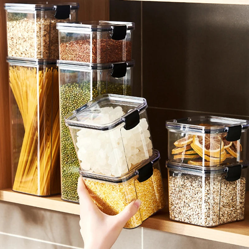 Pote Hermético para Armazenamento de Grãos e Temperos – Organizador de Cozinha