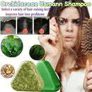 Shampoo/sabonete herbal natural feito à mão com ervas (Usman Grass), para nutrição do cabelo, controle de oleosidade, sensação refrescante e cuidado capilar que deixa o cabelo leve e macio.