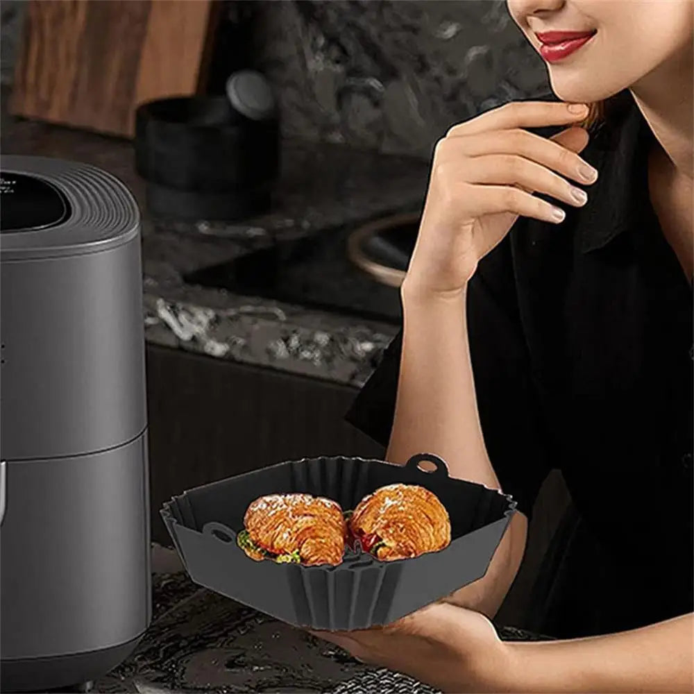 Forma de Silicone Reutilizável para Air Fryer