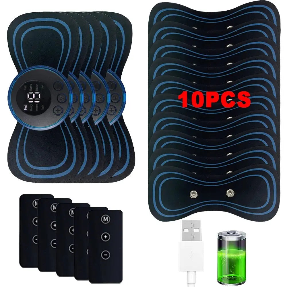 Massageador de pescoço com controle remoto, portátil, elétrico inteligente, recarregável, massageador para ombros em formato de patch (adesivo), relaxamento muscular e alívio da fadiga.