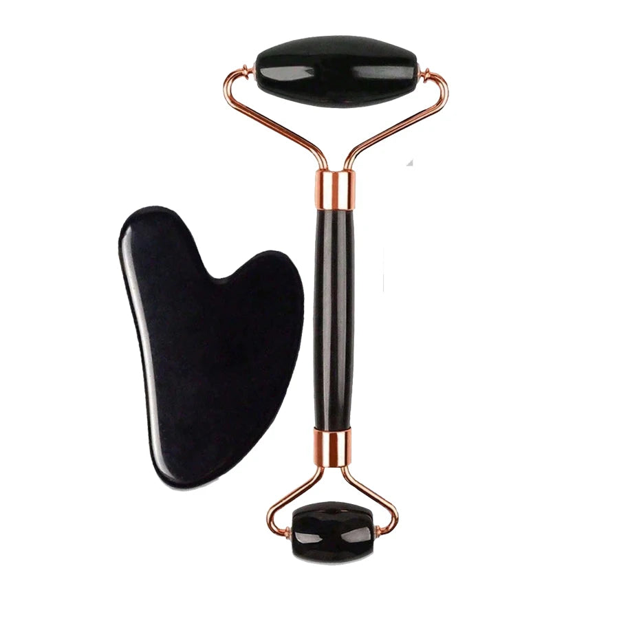Rolo facial de gelo (1/2/3 peças), ferramenta de cuidados com a pele tipo Gua Sha, massageador facial para lifting e contorno do rosto.