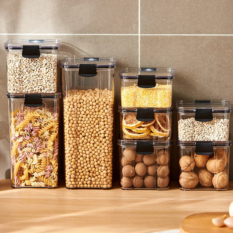 Pote Hermético para Armazenamento de Grãos e Temperos – Organizador de Cozinha