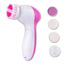 Escova de limpeza facial elétrica 5 em 1, máquina de limpeza do rosto com efeito spa, massageador de cuidados com a pele, removedor de cravos e limpador facial.