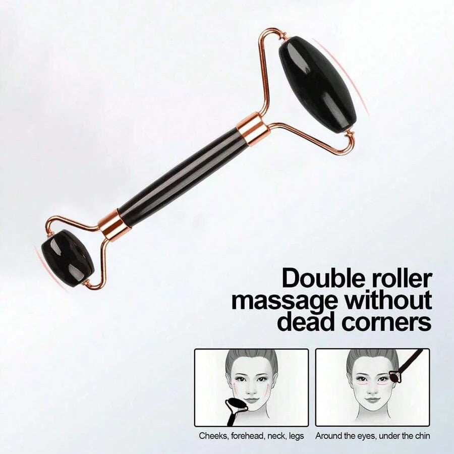 Rolo facial de gelo (1/2/3 peças), ferramenta de cuidados com a pele tipo Gua Sha, massageador facial para lifting e contorno do rosto.