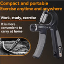 Fortalecedor de pegada ajustável de 5–60 kg, conjunto completo com contador, exercitador de punho, antebraço e mão para fortalecimento muscular.