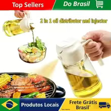 Spray de Óleo de Vidro 2 em 1 500ml para Cozinha e Churrasco