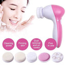 Escova de limpeza facial elétrica 5 em 1, máquina de limpeza do rosto com efeito spa, massageador de cuidados com a pele, removedor de cravos e limpador facial.