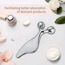Massageador facial 3D 2 em 1 e ferramenta de Gua Sha, rolo frio para rosto, olhos e queixo, ferramenta para lifting e firmeza da pele, esculpir o rosto e cuidados de beleza.