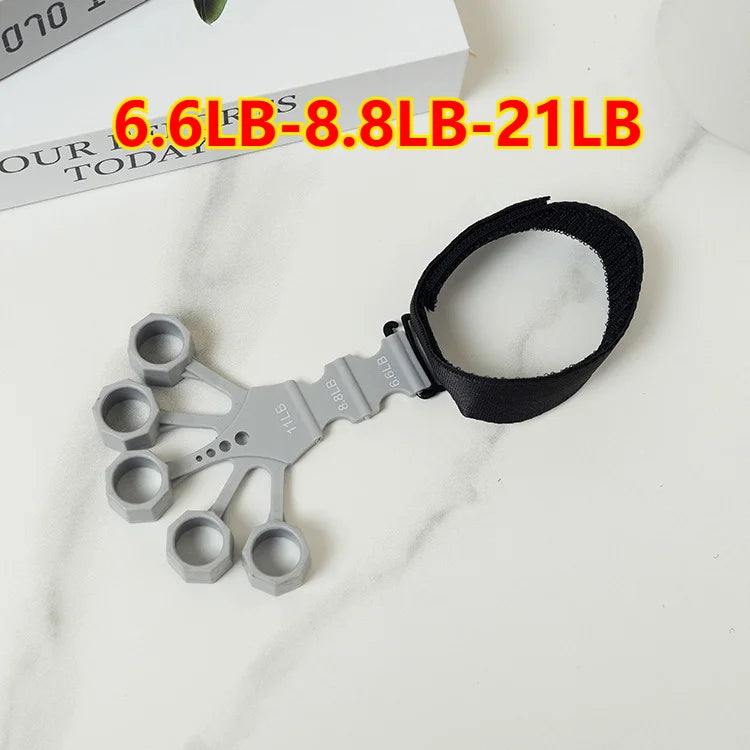 Treinador de dedos de silicone, expansor de 5 dedos e punho, para fortalecimento, recuperação e exercícios de flexão e extensão dos dedos e mãos.