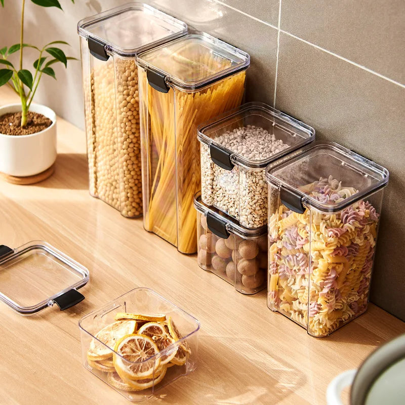 Pote Hermético para Armazenamento de Grãos e Temperos – Organizador de Cozinha