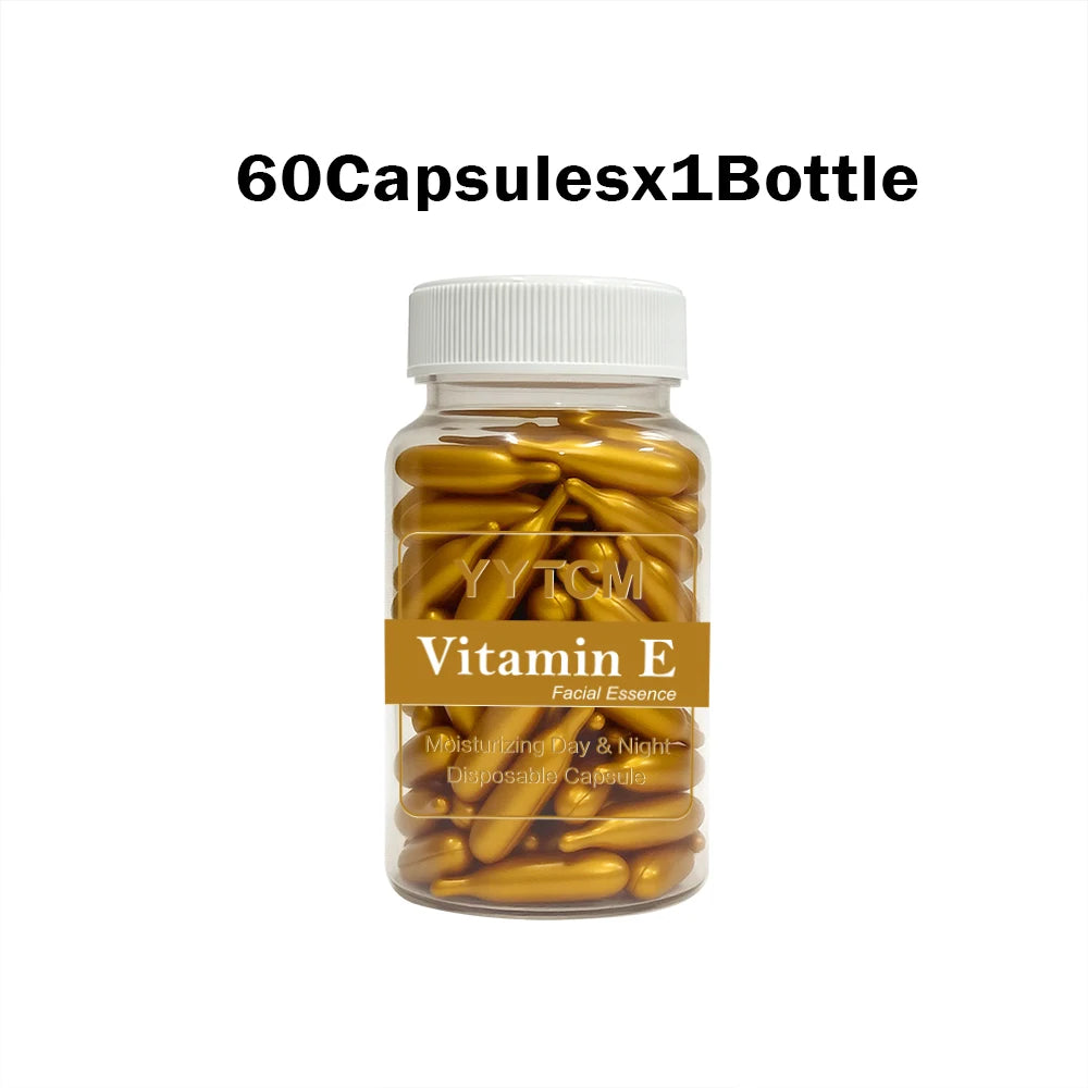 Cápsulas de sérum de Vitamina E de uso único, essência facial hidratante e nutritiva, para hidratação e cuidado da pele (90 cápsulas por frasco – 1 frasco).