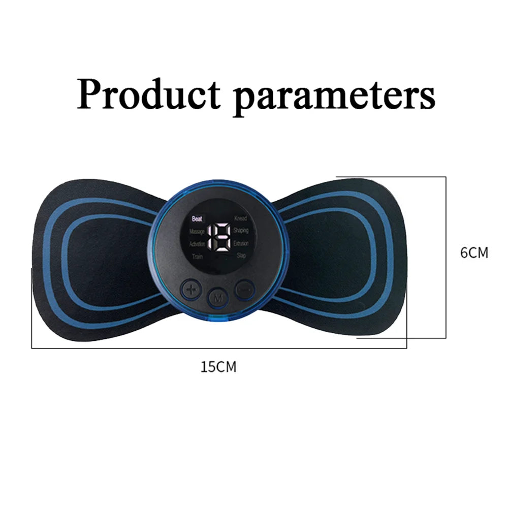 Massageador de pescoço com controle remoto, portátil, elétrico inteligente, recarregável, massageador para ombros em formato de patch (adesivo), relaxamento muscular e alívio da fadiga.