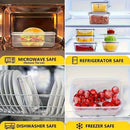 Kit 8 Potes Herméticos para Alimentos – BPA Free, Micro-ondas e Freezer