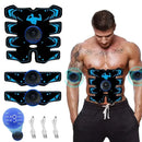 Treinador EMS 3 em 1 sem fio, recarregável via USB, para abdômen e braços. Estimulador muscular elétrico inteligente para tonificar e definir o corpo.