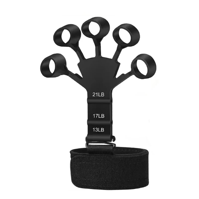 Treinador de dedos de silicone, expansor de 5 dedos e punho, para fortalecimento, recuperação e exercícios de flexão e extensão dos dedos e mãos.
