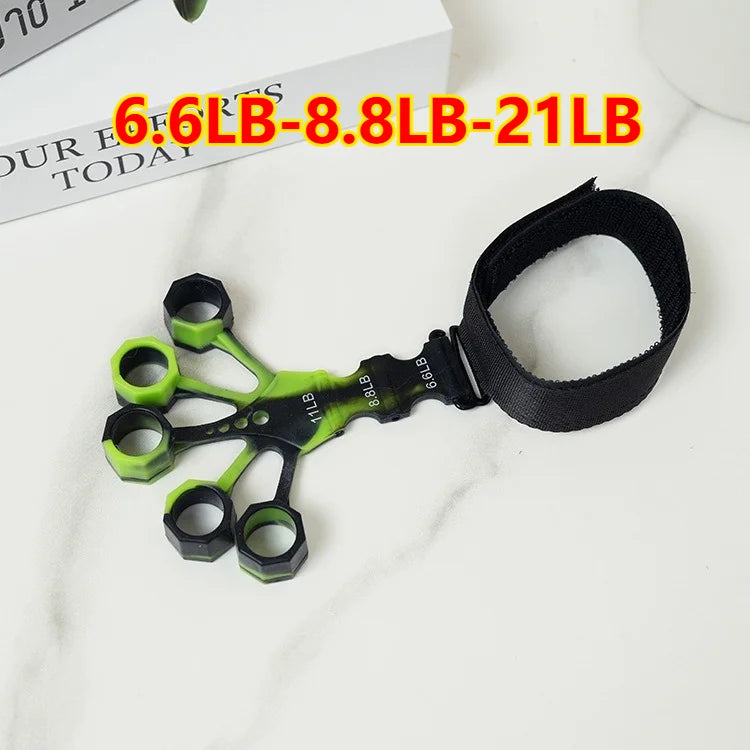 Treinador de dedos de silicone, expansor de 5 dedos e punho, para fortalecimento, recuperação e exercícios de flexão e extensão dos dedos e mãos.