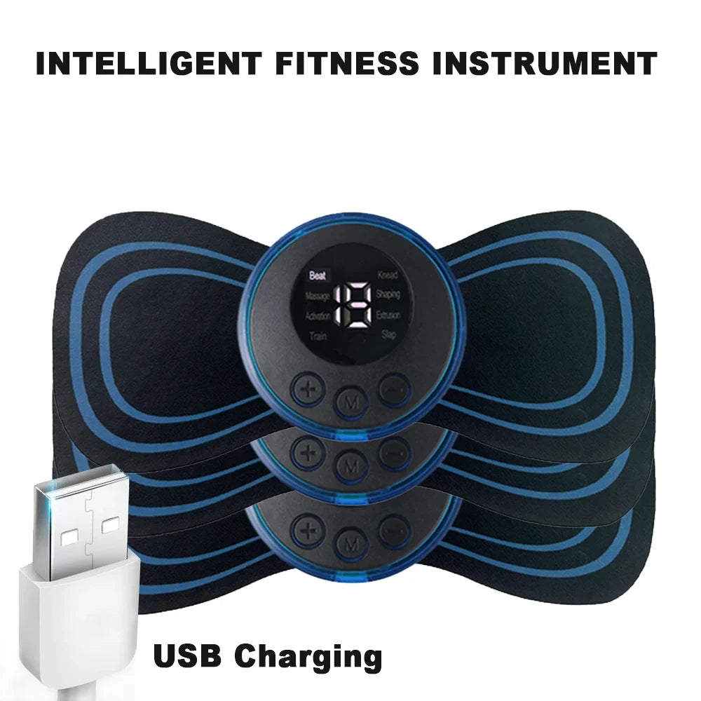 Massageador de pescoço com controle remoto, portátil, elétrico inteligente, recarregável, massageador para ombros em formato de patch (adesivo), relaxamento muscular e alívio da fadiga.
