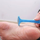 1 peça removedor de calos do calcanhar, ferramenta para remoção de pele morta dos pés, raspador de pedicure portátil em plástico para cuidados com os pés.